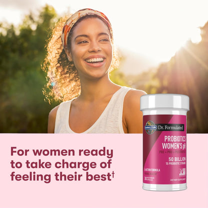 Garden of Life Dr Formulated Once Daily 3-in-1 Complete Prebiotics, Postbiotics & Probiotics for Women, PRE + PRO + POSTBIOTIC Supplement for Women’s Digestive, Immune & Vaginal Health, 30 Day Supply - dailyvitalstore