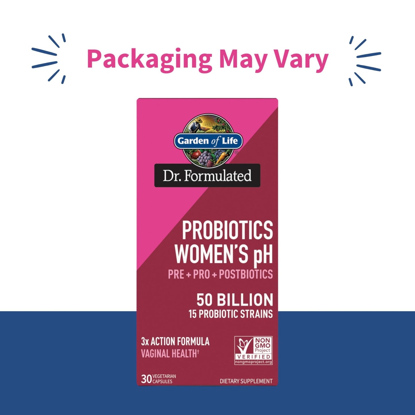 Garden of Life Dr Formulated Once Daily 3-in-1 Complete Prebiotics, Postbiotics & Probiotics for Women, PRE + PRO + POSTBIOTIC Supplement for Women’s Digestive, Immune & Vaginal Health, 30 Day Supply - dailyvitalstore