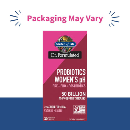 Garden of Life Dr Formulated Once Daily 3-in-1 Complete Prebiotics, Postbiotics & Probiotics for Women, PRE + PRO + POSTBIOTIC Supplement for Women’s Digestive, Immune & Vaginal Health, 30 Day Supply - dailyvitalstore