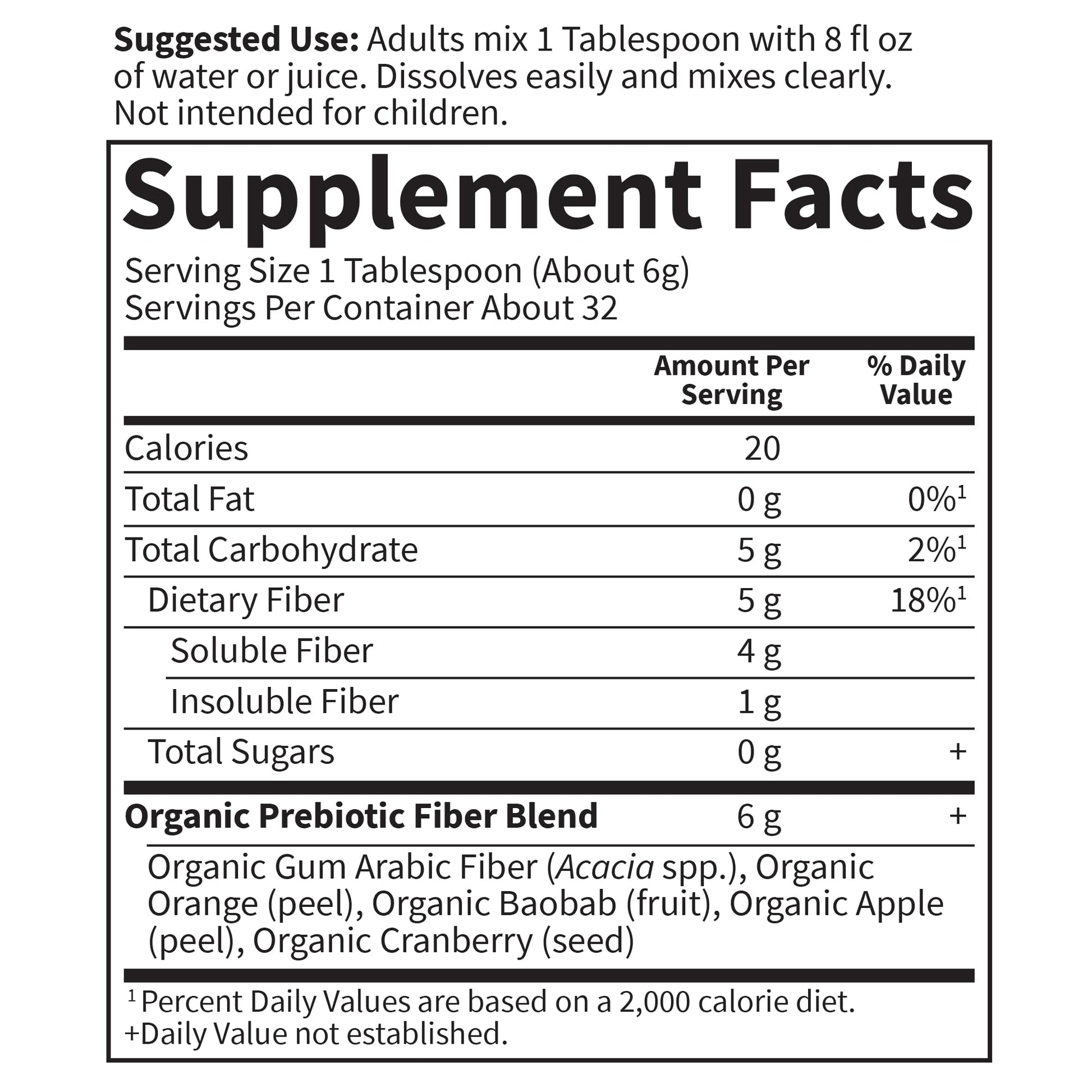 Garden of Life Dr. Formulated Organic Fiber Powder, Unflavored, Prebiotic Superfood Fiber Supplement, Constipation Relief - dailyvitalstore