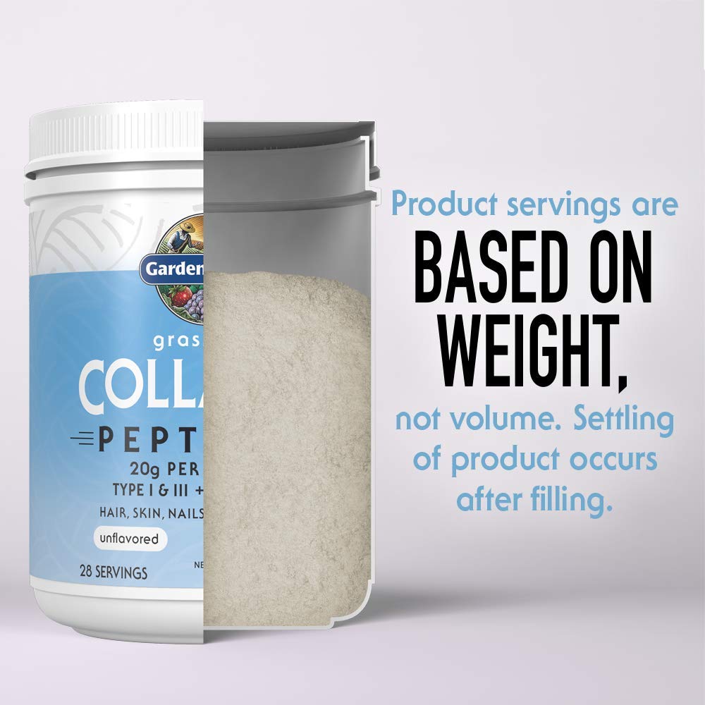 Garden of Life Grass Fed Collagen Peptides Powder Unflavored Collagen Powder for Hair Skin Nails Joints, Hydrolyzed Collagen Protein Supplements - dailyvitalstore