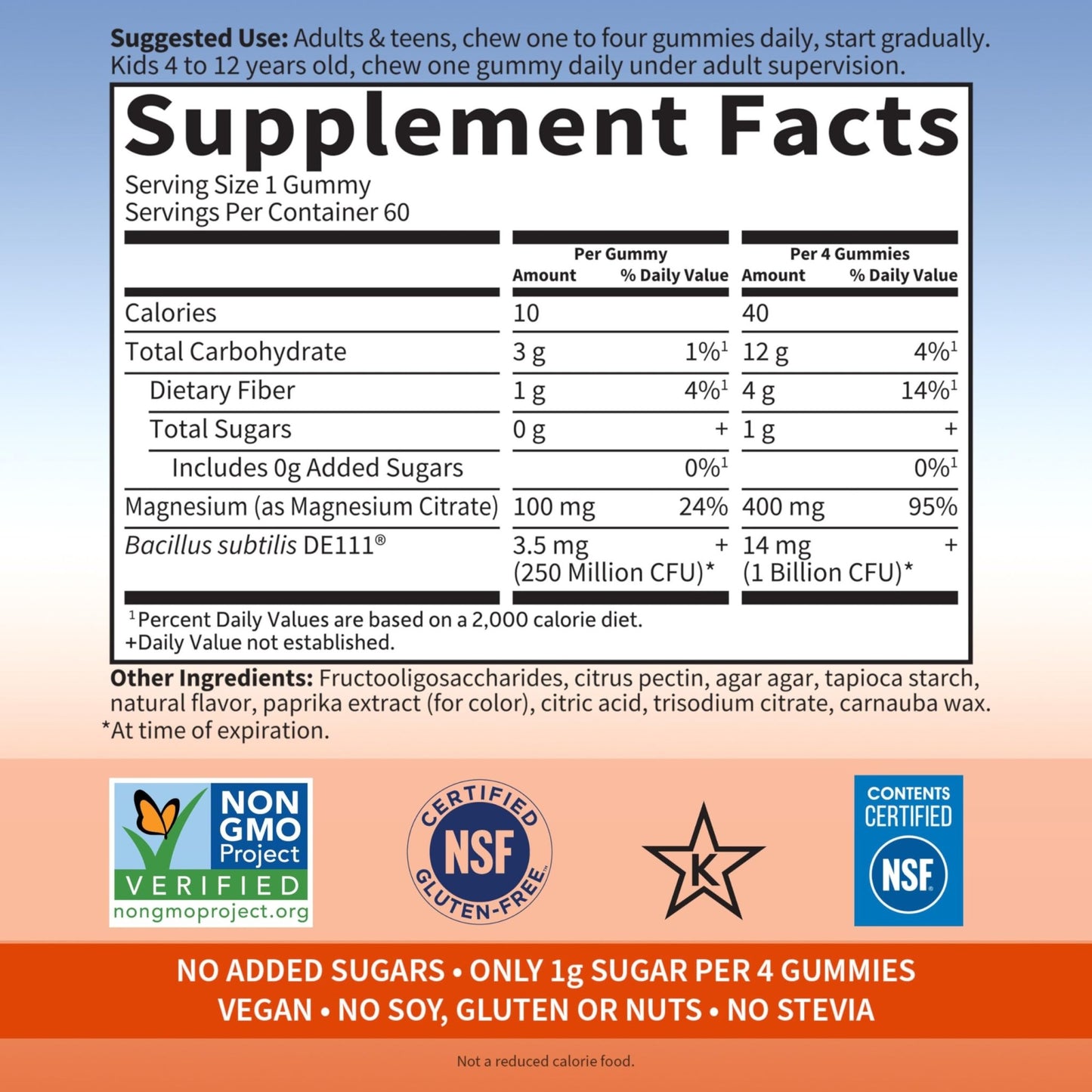 Garden of Life Magnesium Citrate Supplement Gummies with Prebiotics & Probiotics for Stress, Sleep & Recovery - Vegan, Gluten Free, Kosher, Non-GMO - dailyvitalstore