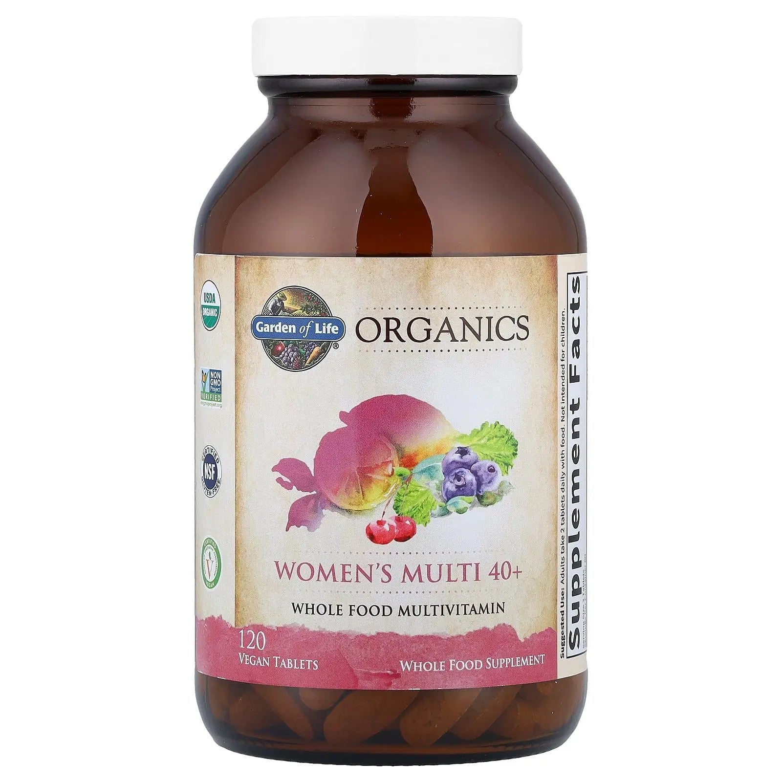 Garden of Life Multivitamin for Women 40 Plus, Organics Womens Vitamins, Hormone & Breast Health Support Blend - dailyvitalstore