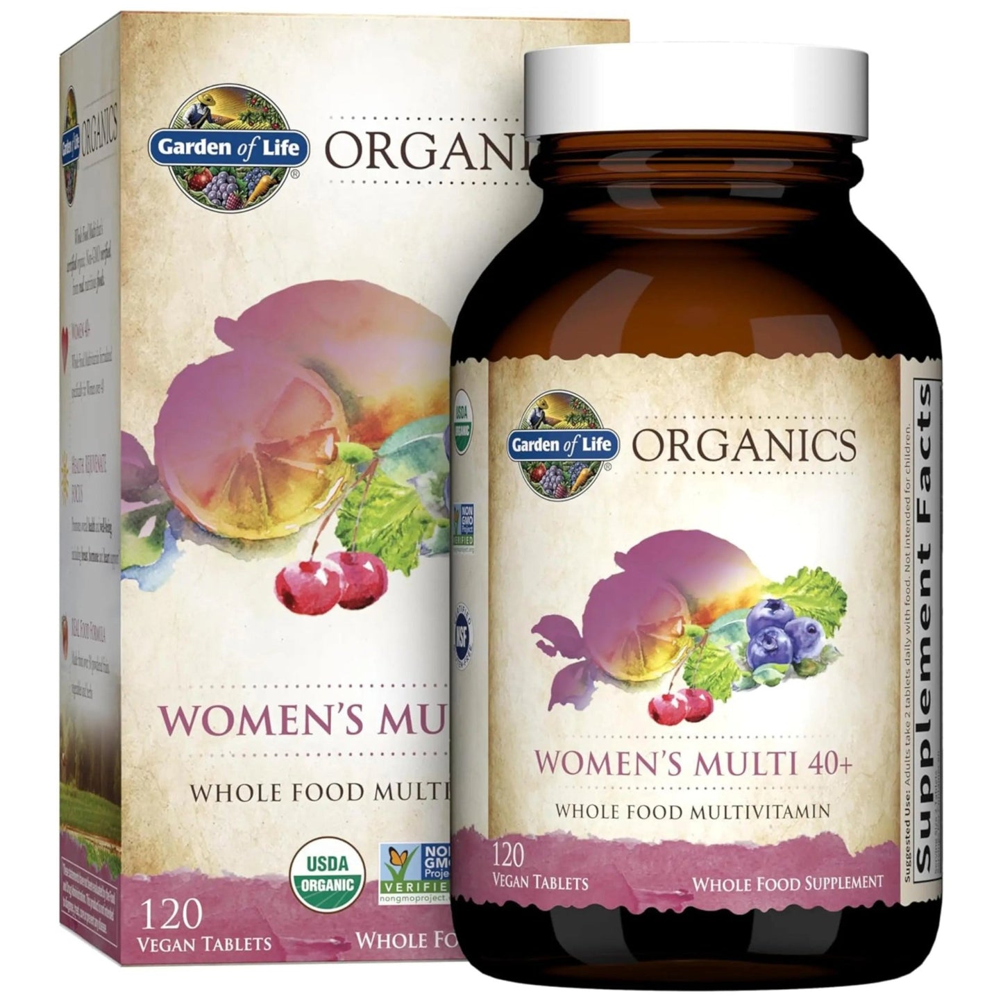 Garden of Life Multivitamin for Women 40 Plus, Organics Womens Vitamins, Hormone & Breast Health Support Blend - dailyvitalstore