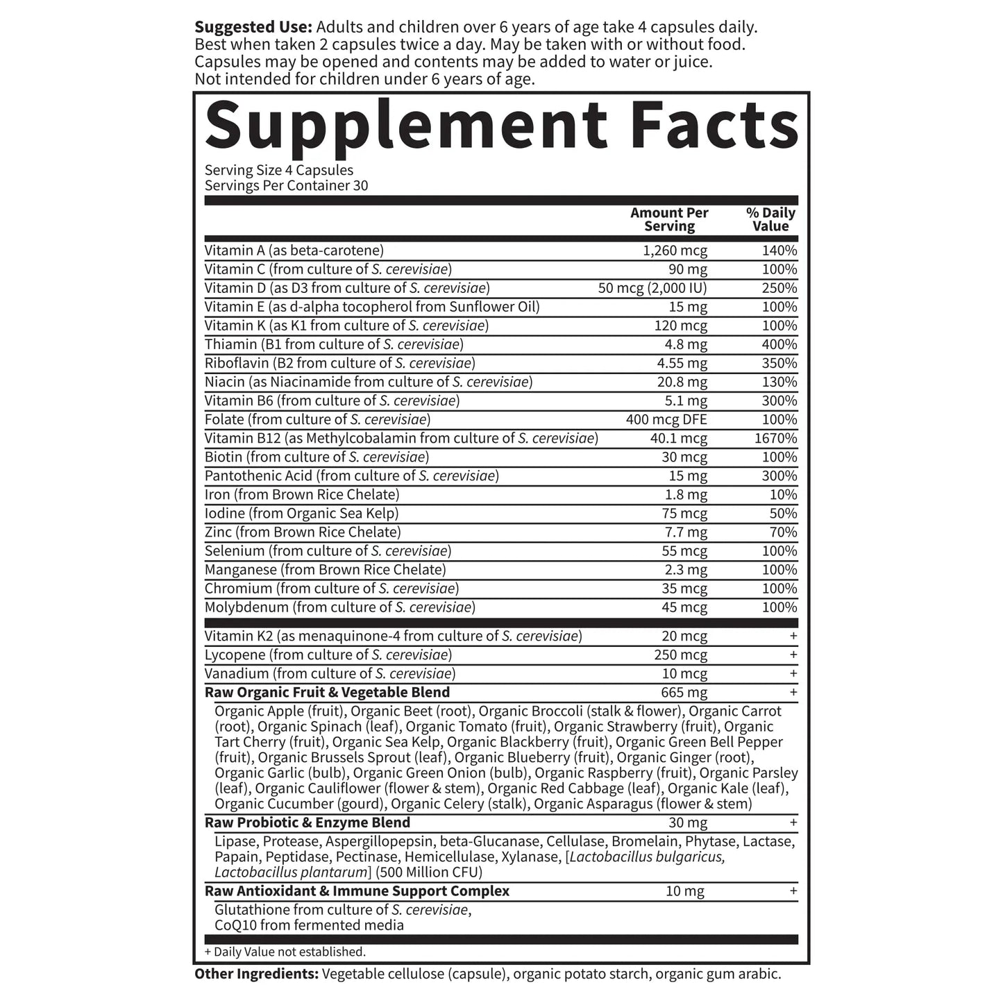 Garden of Life Multivitamin for Women, Men & Kids Age 6 and up, Vitamin Code Family Multi - 120 Vegetarian Capsules, Whole Food Vitamins - dailyvitalstore