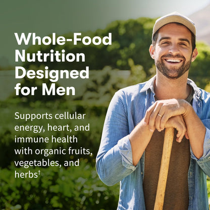 Garden of Life Once Daily Whole Food Multivitamin for Men, Organic Mens Vitamins & Minerals, Vitamin C, Zinc, Vegan, for Health & Well-Being, 60 Tablets - dailyvitalstore