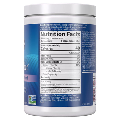 Garden of Life Organic Unflavored Fiber Powder Detox Blend with Chia, Alfalfa & Barley for Herbal Cleanse, Gut Health Support - Detoxifiber - Non-GMO, - dailyvitalstore
