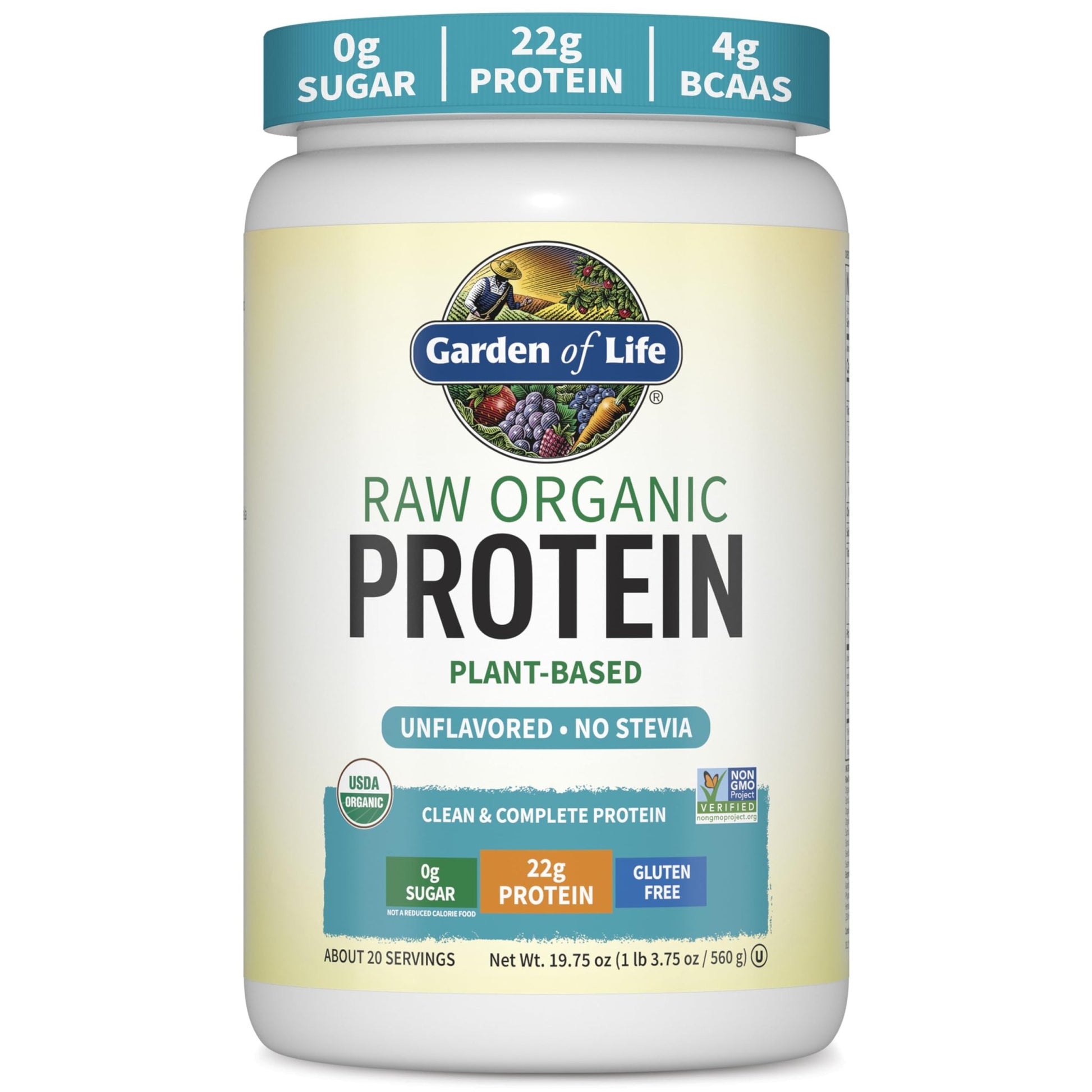 Garden of Life Organic Vegan Protein Powder, Plant Based & BCAAs, Organic Protein Powder with Probiotics & Enzymes, - dailyvitalstore