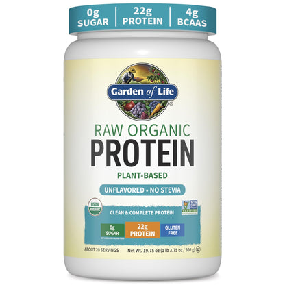 Garden of Life Organic Vegan Protein Powder, Plant Based & BCAAs, Organic Protein Powder with Probiotics & Enzymes, - dailyvitalstore