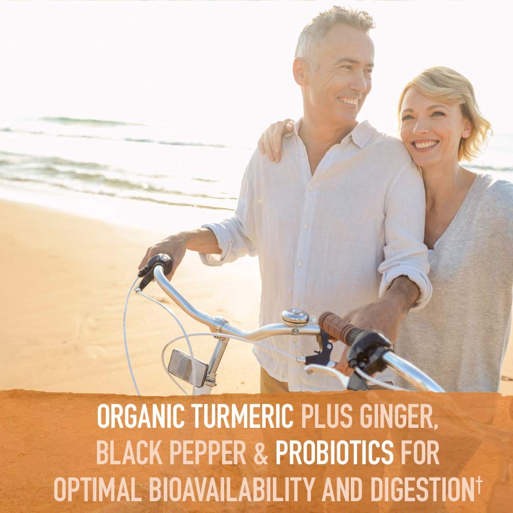 Garden of Life Organics Extra Strength Turmeric Inflammatory Response 120 Tablets-100Mg Curcumin (95% Curcuminoids) Black Pepper, Probiotics, Organic Non-GMO Vegan Gluten Free Herbal Supplement - dailyvitalstore