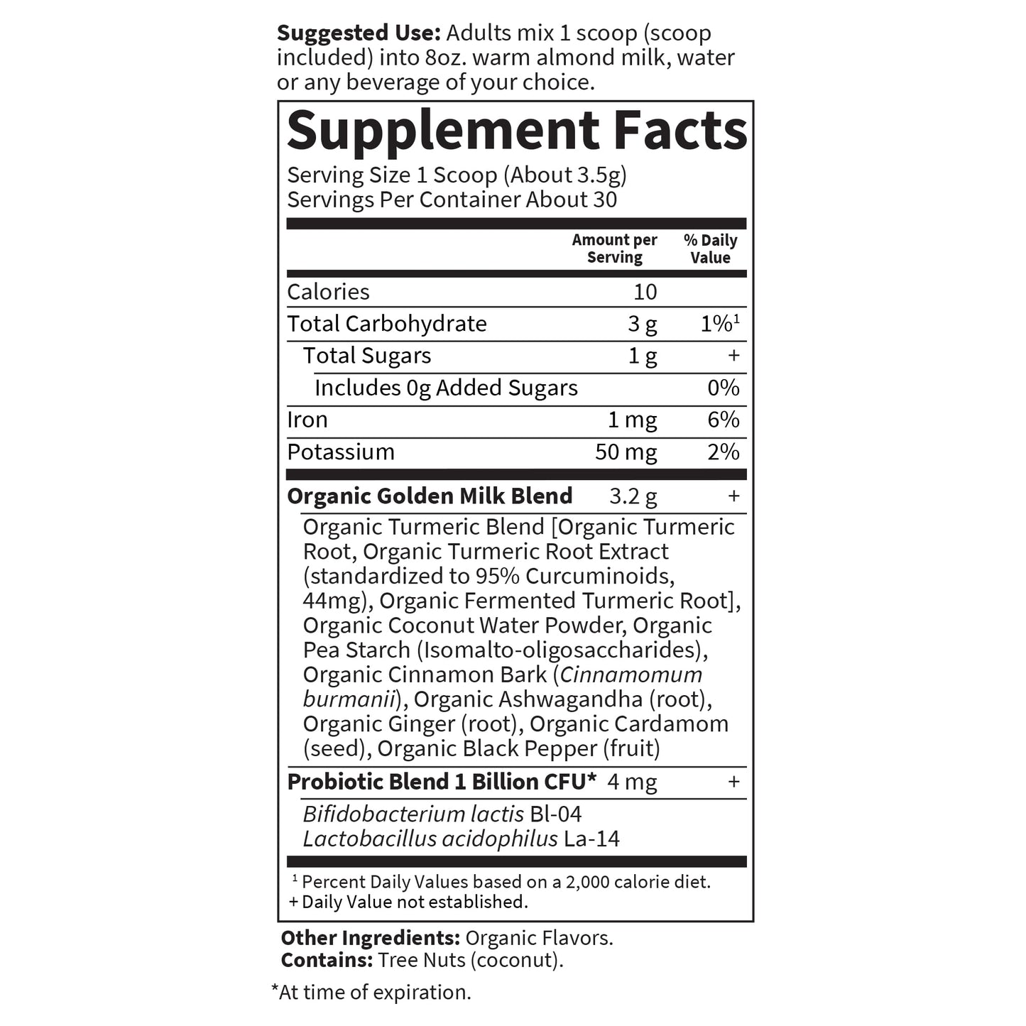 Garden of Life Organics Golden Milk Recovery & Nourishment Powder - 44mg Turmeric Curcumin (95% Curcuminoids), Ashwagandha - Organic Non-GMO Vegan & Gluten - dailyvitalstore