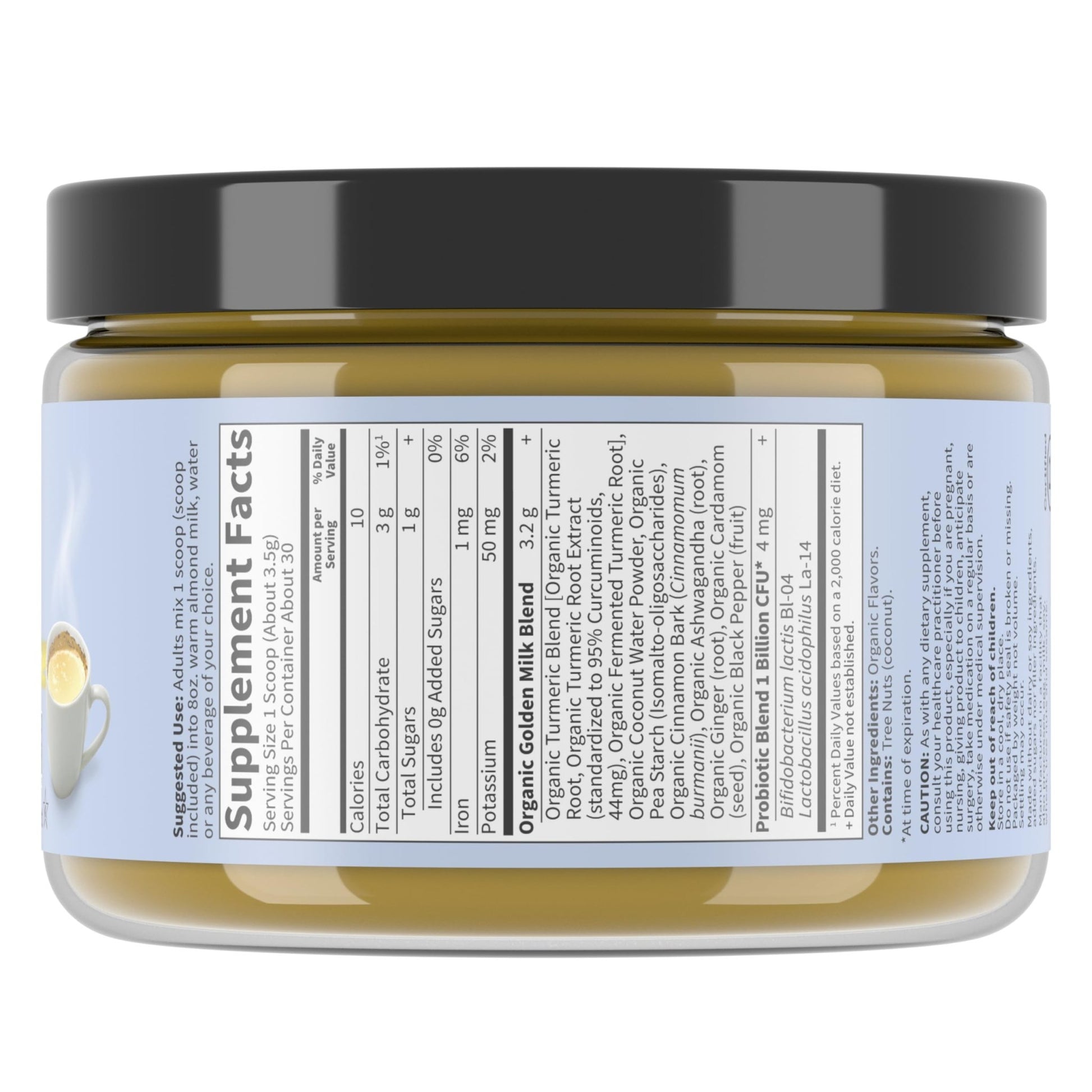 Garden of Life Organics Golden Milk Recovery & Nourishment Powder - 44mg Turmeric Curcumin (95% Curcuminoids), Ashwagandha - Organic Non-GMO Vegan & Gluten - dailyvitalstore