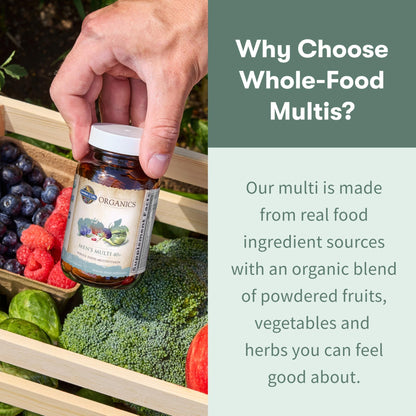Garden of Life Organics Men's 40+ Multivitamin with Prostate Support, B12 & Vitamins – Vegan Daily Whole Food Multivitamin, Non-GMO, Certified Organic, 120 Tablets - dailyvitalstore