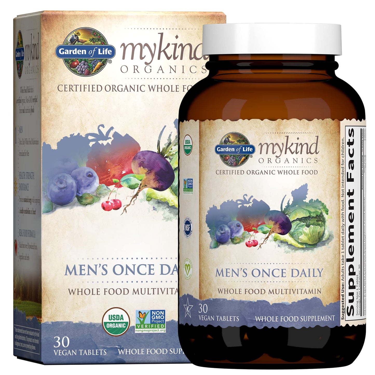 Garden of Life Organics Multivitamin for Men & Dr. Formulated Women's Probiotics Once Daily, 16 Strains, 50 Billion, 30 Capsules - dailyvitalstore