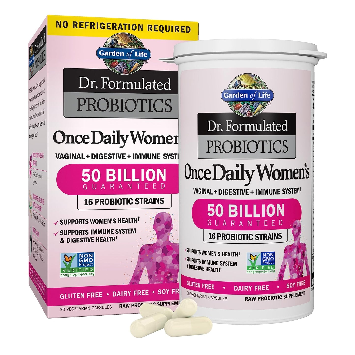 Garden of Life Organics Multivitamin for Men & Dr. Formulated Women's Probiotics Once Daily, 16 Strains, 50 Billion, 30 Capsules - dailyvitalstore