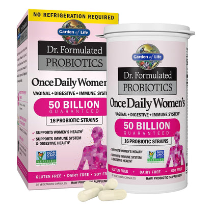 Garden of Life Organics Multivitamin for Men & Dr. Formulated Women's Probiotics Once Daily, 16 Strains, 50 Billion, 30 Capsules - dailyvitalstore