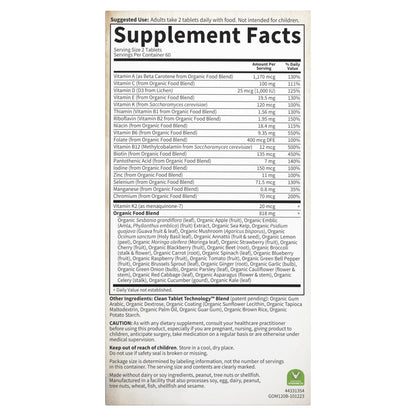 Garden of Life Organics Whole Food Multivitamin for Men, 120 Tablets, Vegan Mens Vitamins and Minerals for Health and Well-Being, Certified Organic Vegan Multi - dailyvitalstore