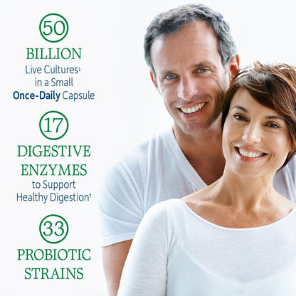 Garden of Life Probiotics for Women and Men - Raw Probiotics Colon Care 50 Billion CFU and Enzymes, Shelf Stable Once Daily Acidophilus Probiotic for Regularity - dailyvitalstore