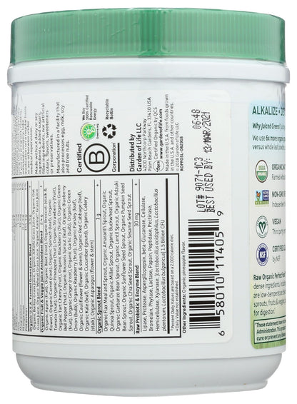 Garden of Life Raw Organic Perfect Food Green Superfood Juiced Greens Powder - Original Stevia-Free, 30 Servings, Non-GMO, Gluten Free Whole Food Dietary - dailyvitalstore