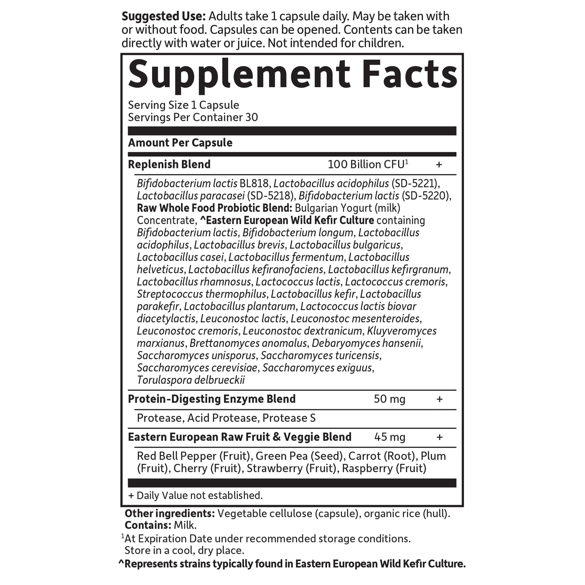 Garden of Life Raw Probiotics for Women and Men with Digestive Enzymes, 100 Billion CFU, Clinically Studied Strains, Shelf Stable, 30 Capsules - dailyvitalstore