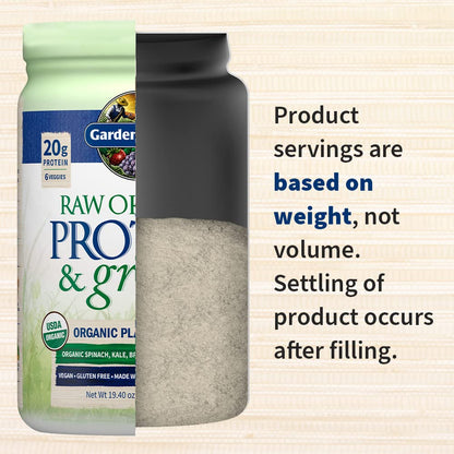 Garden of Life Raw Protein & Greens Vanilla Protein Powder – 20g Plant Based Greens Powder, Probiotics & Enzymes, Post-Workout Recovery, Vegan, Gluten-Free, Non-GMO, 20 Servings - dailyvitalstore