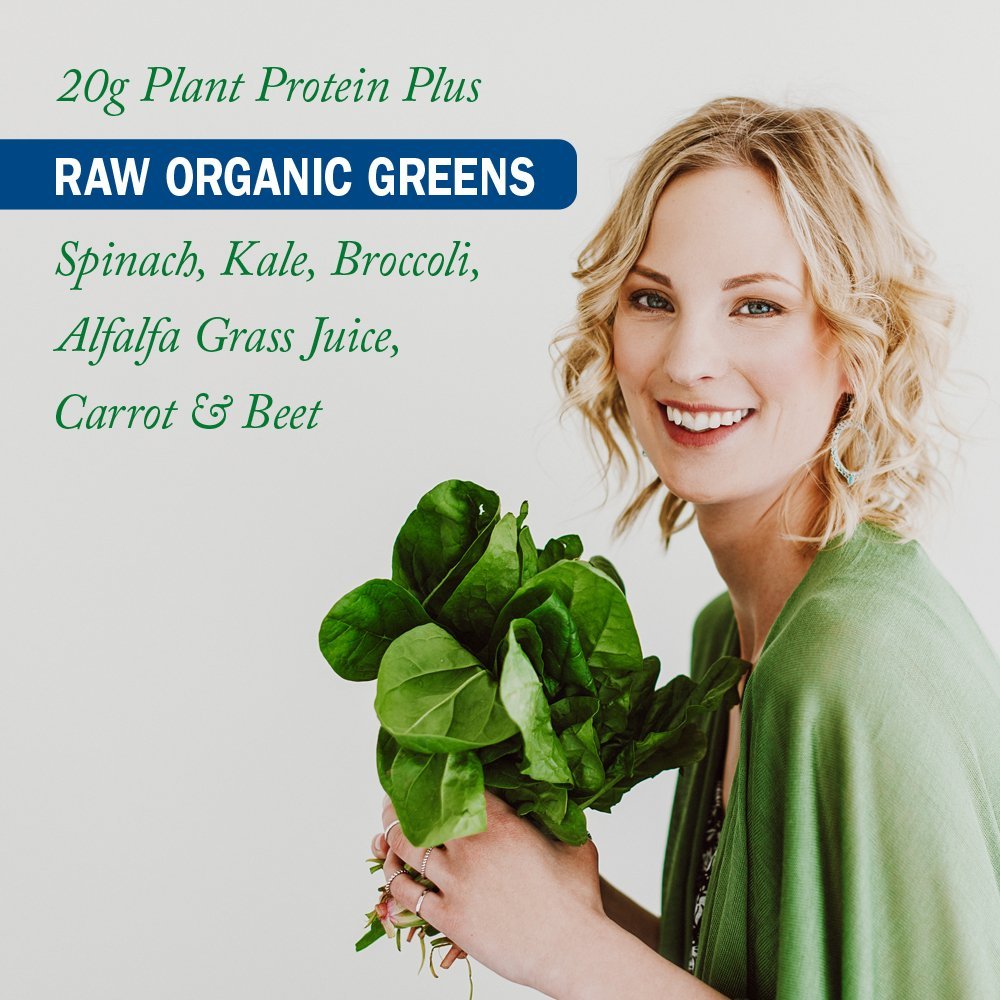Garden of Life Raw Protein & Greens Vanilla Protein Powder – 20g Plant Based Greens Powder, Probiotics & Enzymes, Post-Workout Recovery, Vegan, Gluten-Free, Non-GMO, 20 Servings - dailyvitalstore