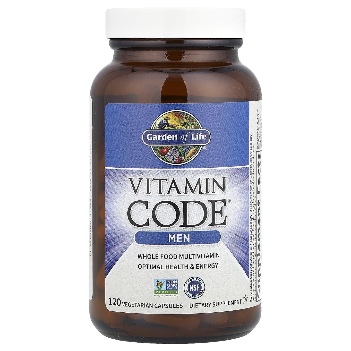 Garden of Life Vitamin Code Whole Food Multivitamin for Men - 120 Capsules, Vitamins for Men, Fruit & Veggie Blend and Probiotics for Energy - dailyvitalstore