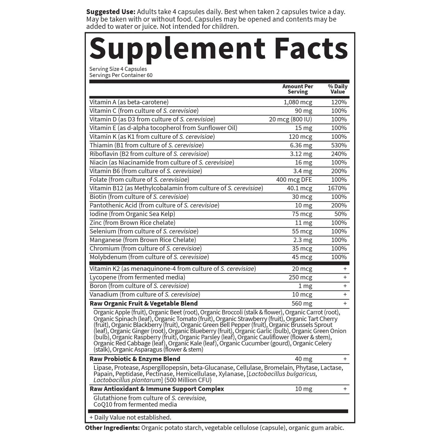Garden of Life Vitamin Code, Whole Food Multivitamin for Men, 240 Vegetarian Capsules - dailyvitalstore