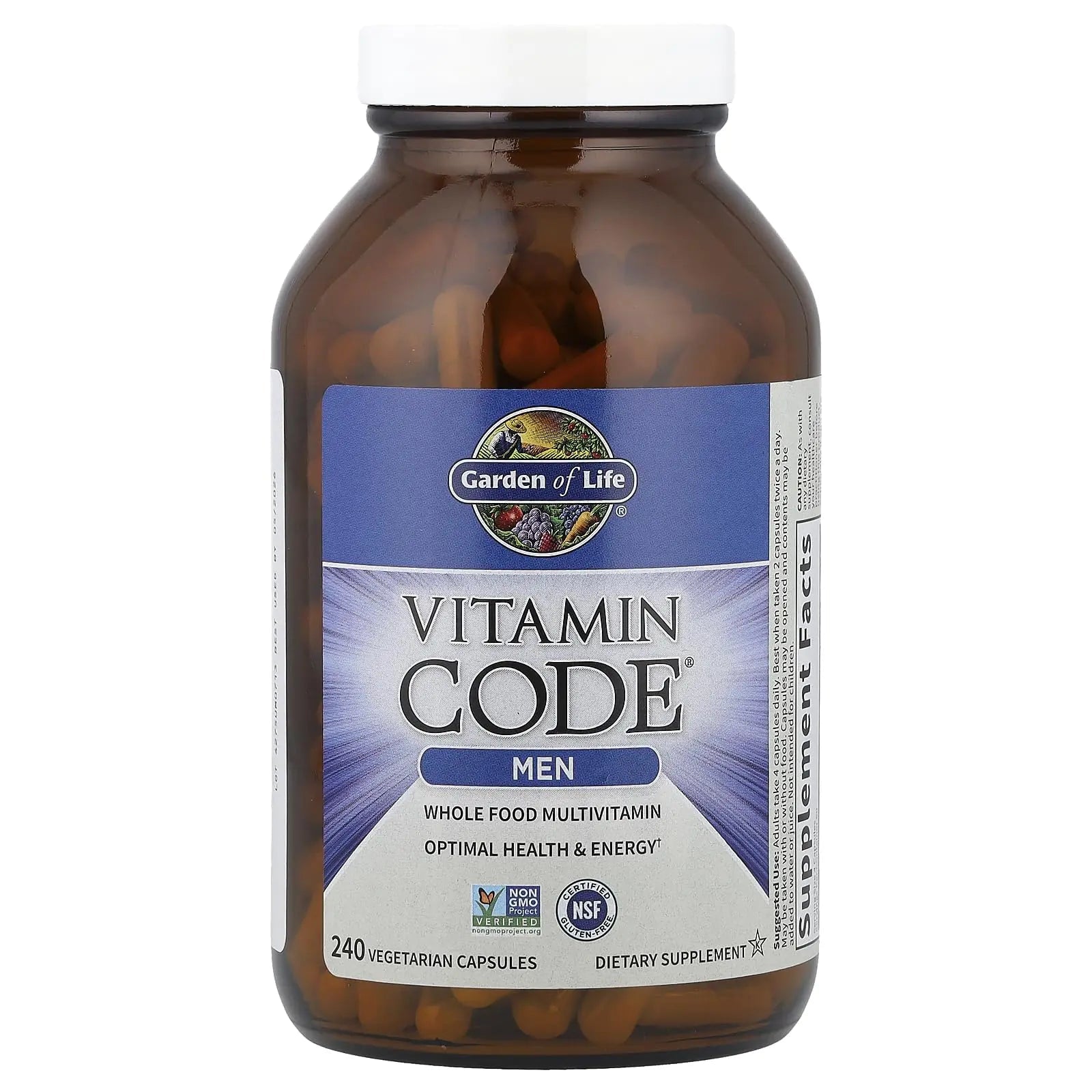 Garden of Life Vitamin Code, Whole Food Multivitamin for Men, 240 Vegetarian Capsules - dailyvitalstore