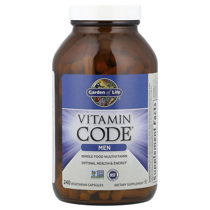 Garden of Life Vitamin Code, Whole Food Multivitamin for Men, 240 Vegetarian Capsules - dailyvitalstore
