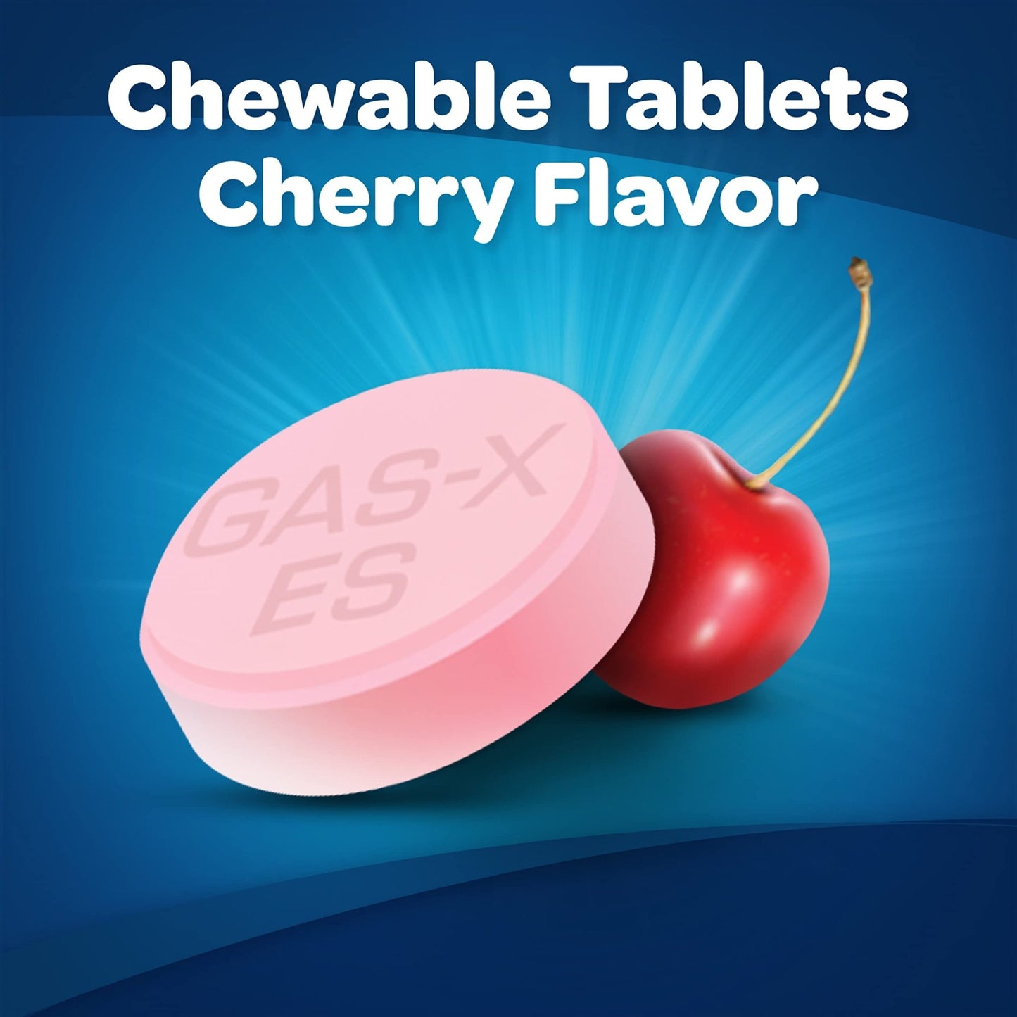 Gas-X Extra Strength Chewable Gas Relief Tablets with Simethicone 125 mg for Bloating Relief, Cherry - 72 Count - dailyvitalstore