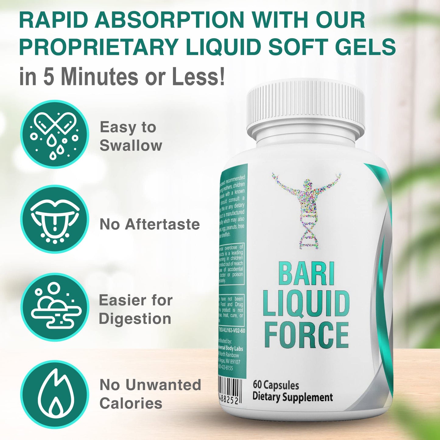 Gastric Bypass Vitamins with Iron Plus 42 Super Fruits & Vegetables for Post Bariatric Surgery Must Haves, Quick-Dissolve Gel Caps - dailyvitalstore