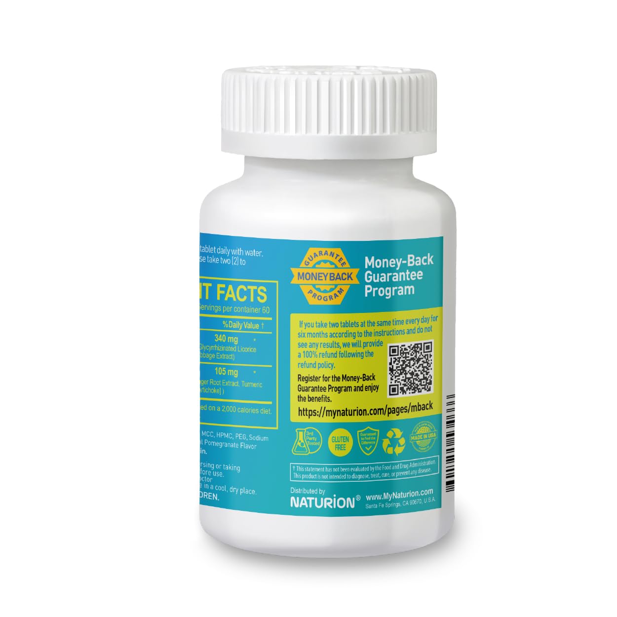 Gastro Support – Digestive Health Supplement with G-FOS Blend, Organic Ginger Root, Licorice Extract, Mastic Gum & Pomegranate – Supports Digestive Comfort & Gut Balance – 60 Tablets, 60 Day Supply - dailyvitalstore