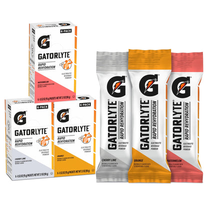 Gatorlyte Rapid Rehydration Electrolyte Beverage, Variety Pack, Lower Sugar, Specialized Blend of 5 Electrolytes, No Artificial Sweeteners or Flavors, 18 pack - dailyvitalstore