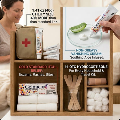 Gelmicin Cream 40g Skin Allergies, Skin Itch, Skin Rashes, Poison Ivy Relief- Contains 1.41 oz - dailyvitalstore