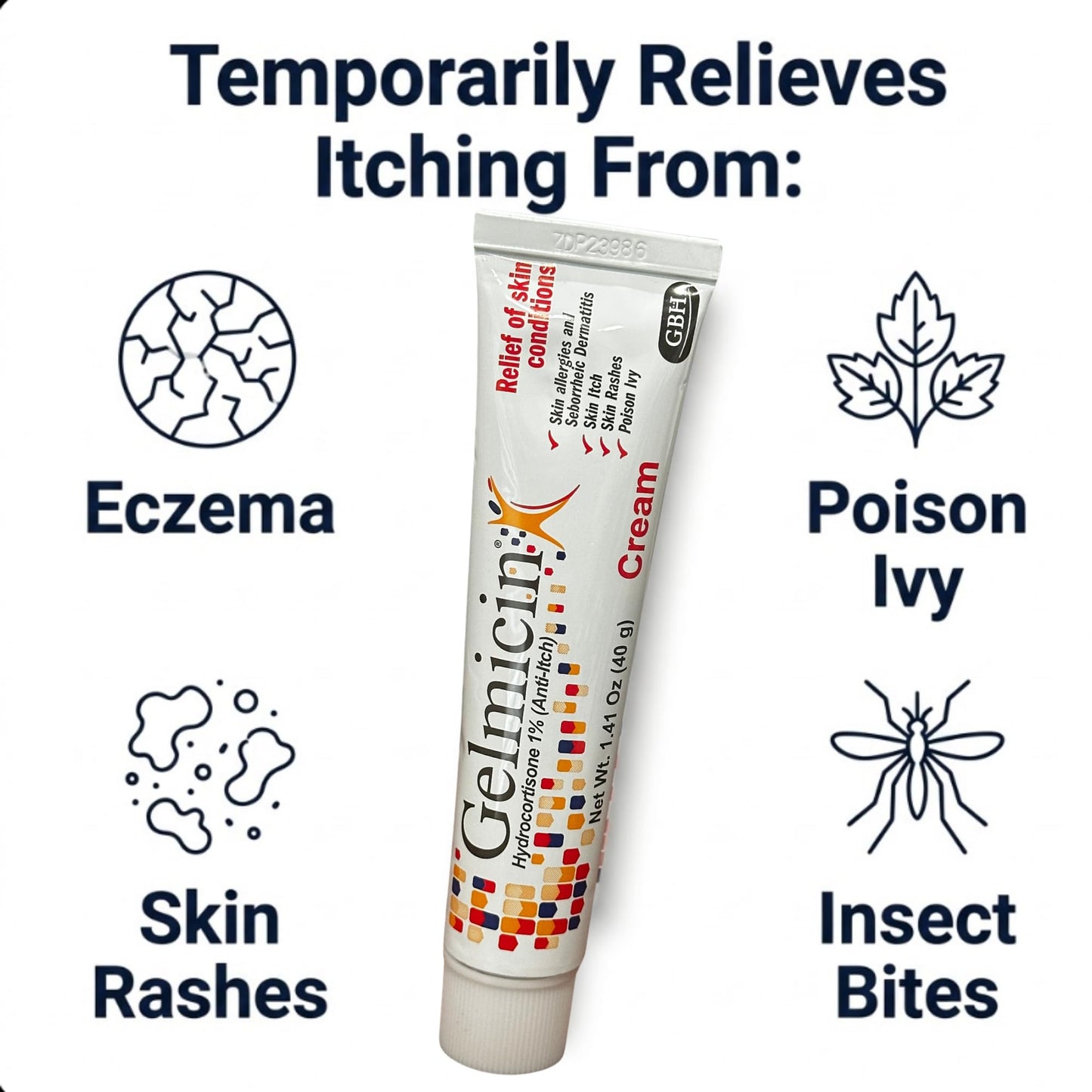 Gelmicin Cream 40g Skin Allergies, Skin Itch, Skin Rashes, Poison Ivy Relief- Contains 1.41 oz - dailyvitalstore
