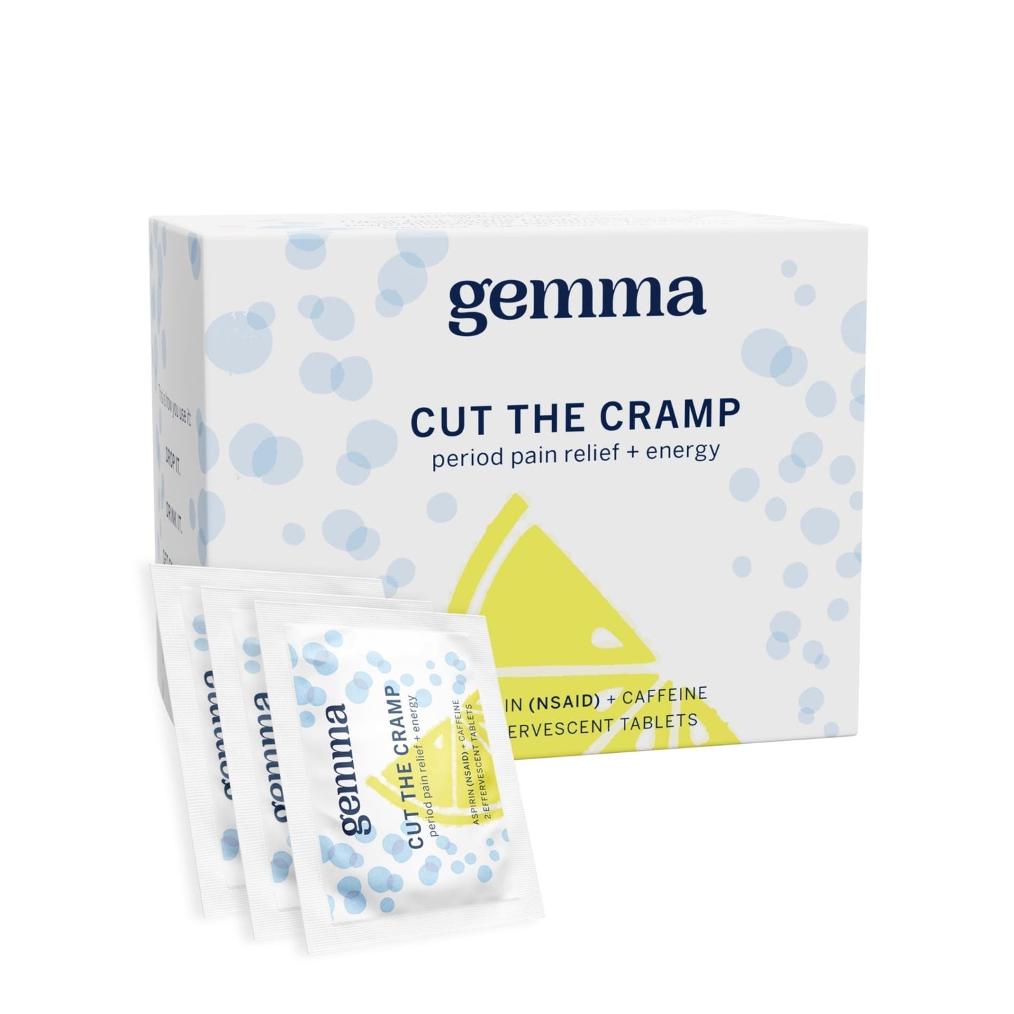 Gemma Cut The Cramp - Fast Menstrual Cramp & Period Pain Relief - Multi-Symptom Formula Treats Menstrual Cramps, Fatigue, Bloating, Headache in 15 Minutes - dailyvitalstore