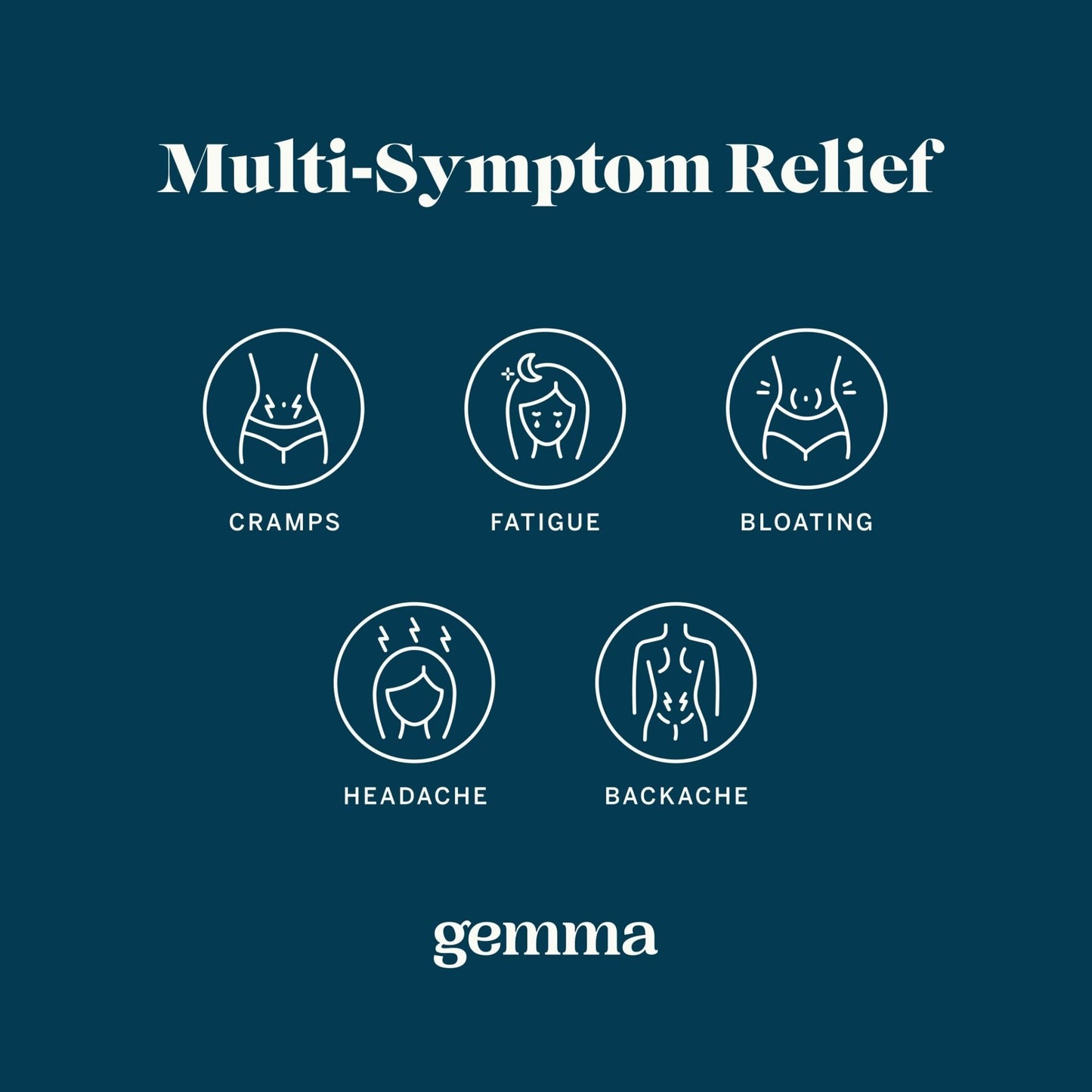 Gemma Cut The Cramp - Fast Menstrual Cramp & Period Pain Relief - Multi-Symptom Formula Treats Menstrual Cramps, Fatigue, Bloating, Headache in 15 Minutes - dailyvitalstore