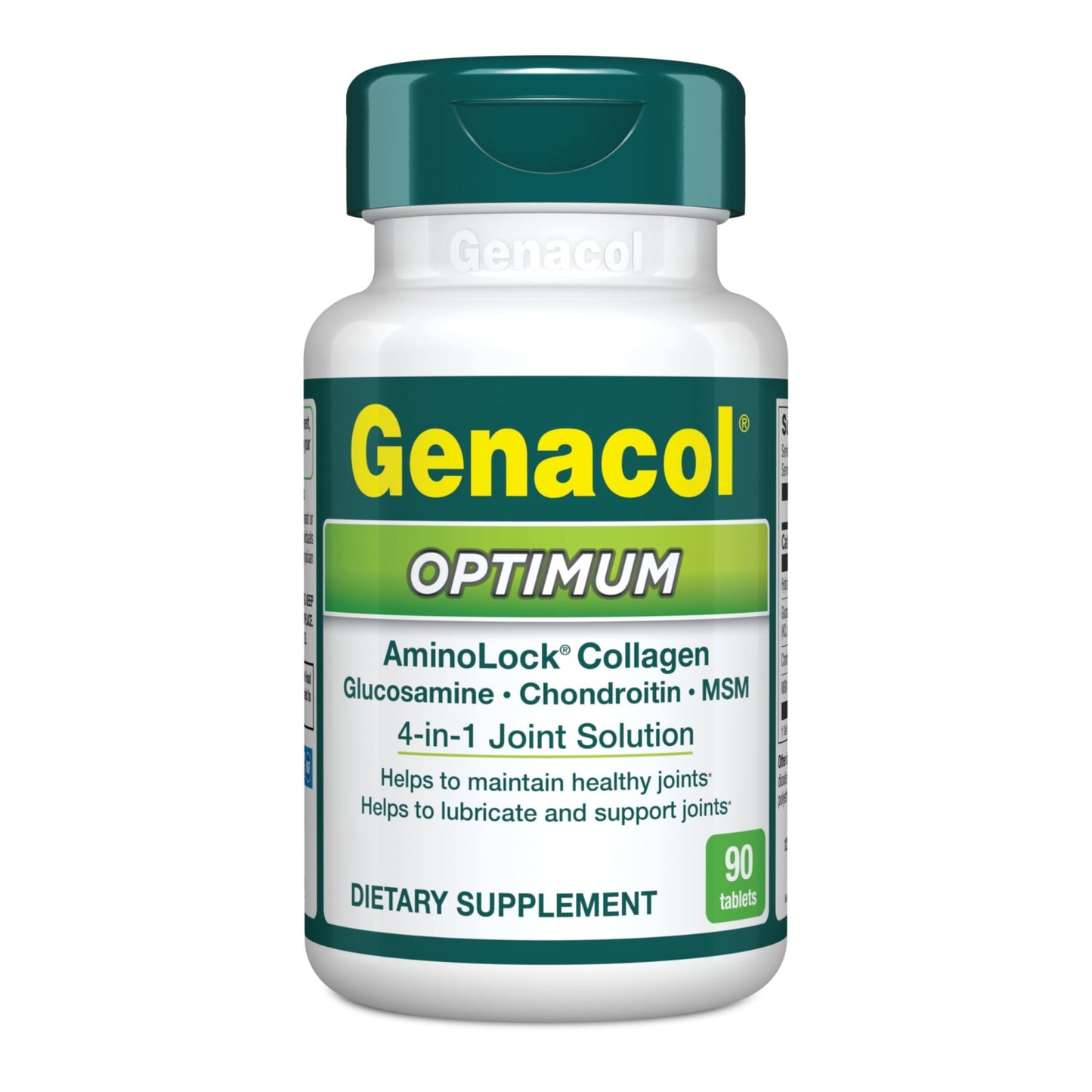 Genacol Optimum – Glucosamine, Chondroitin, MSM and Ultra-Hydrolyzed Collagen Tablets, Maintains Healthy Joints, Protects & Lubricate Cartilage, 90 Tablets (30-Day Supply) - dailyvitalstore