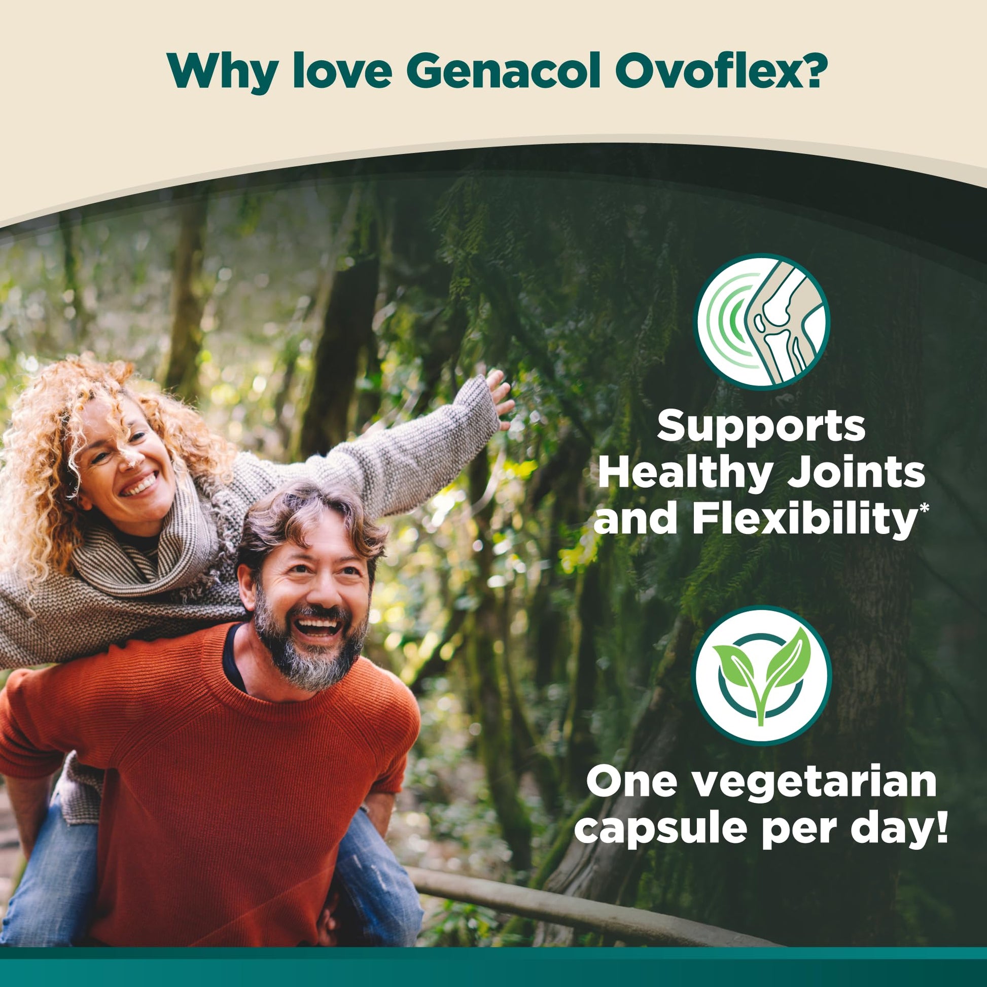 Genacol Ovoflex – Natural Eggshell Membrane Supplement, Support Healthy Joints & Flexibility, Vegetarian Solution for Joint Care, Results in 7 Days, Value Pack, 60 Capsules (60-Day Supply) - dailyvitalstore