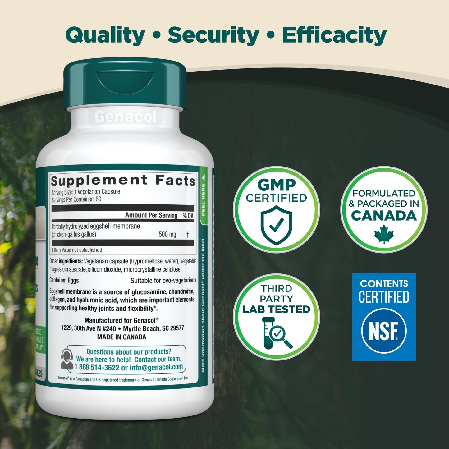 Genacol Ovoflex – Natural Eggshell Membrane Supplement, Support Healthy Joints & Flexibility, Vegetarian Solution for Joint Care, Results in 7 Days, Value Pack, 60 Capsules (60-Day Supply) - dailyvitalstore