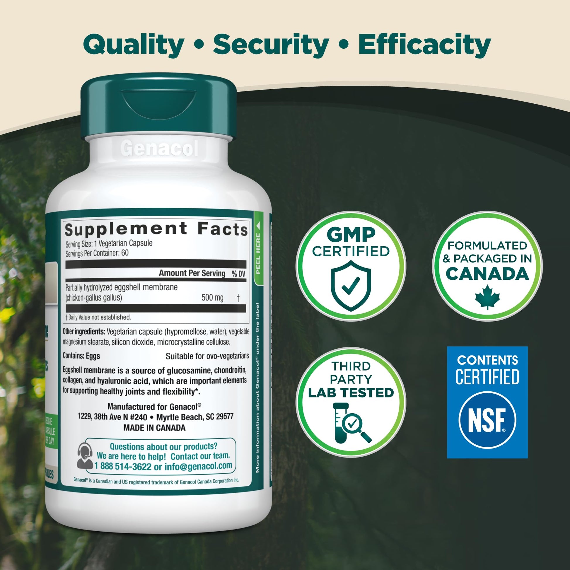 Genacol Ovoflex – Natural Eggshell Membrane Supplement, Support Healthy Joints & Flexibility, Vegetarian Solution for Joint Care, Results in 7 Days, Value Pack, 60 Capsules (60-Day Supply) - dailyvitalstore