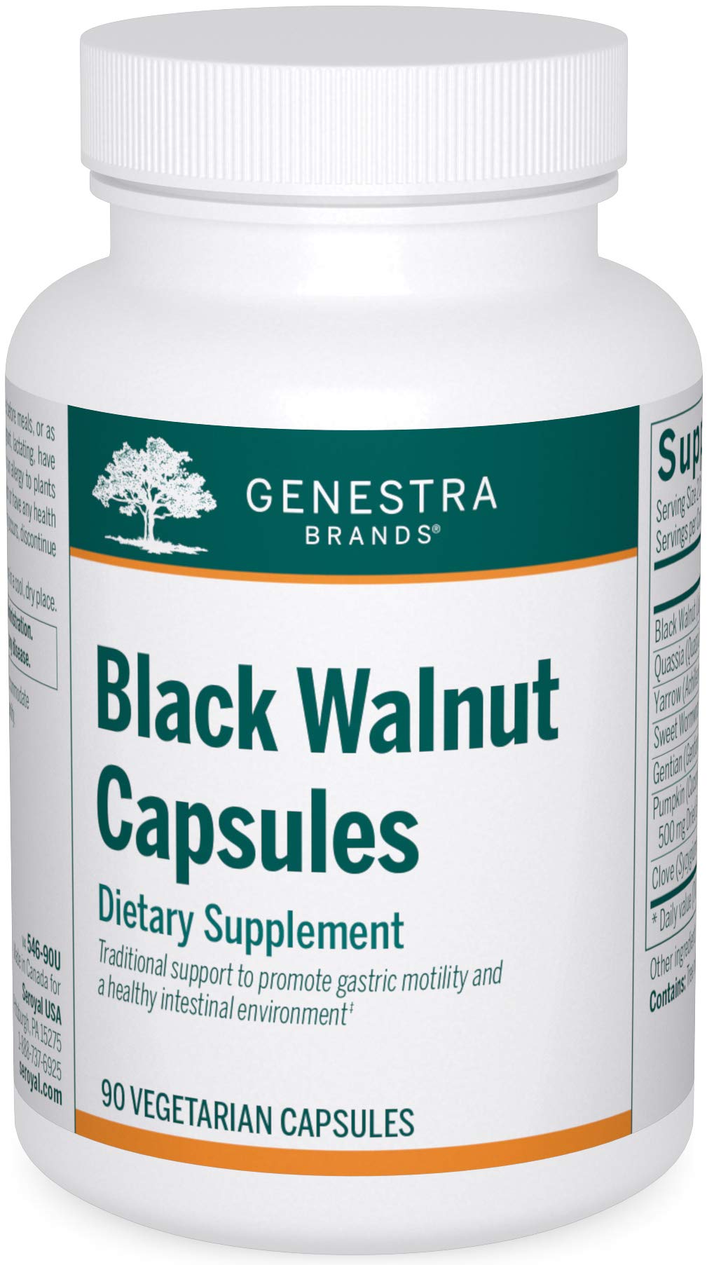 Genestra Brands Black Walnut Capsules | Herbal Formula to Support Digestive Health | 90 Capsules - dailyvitalstore