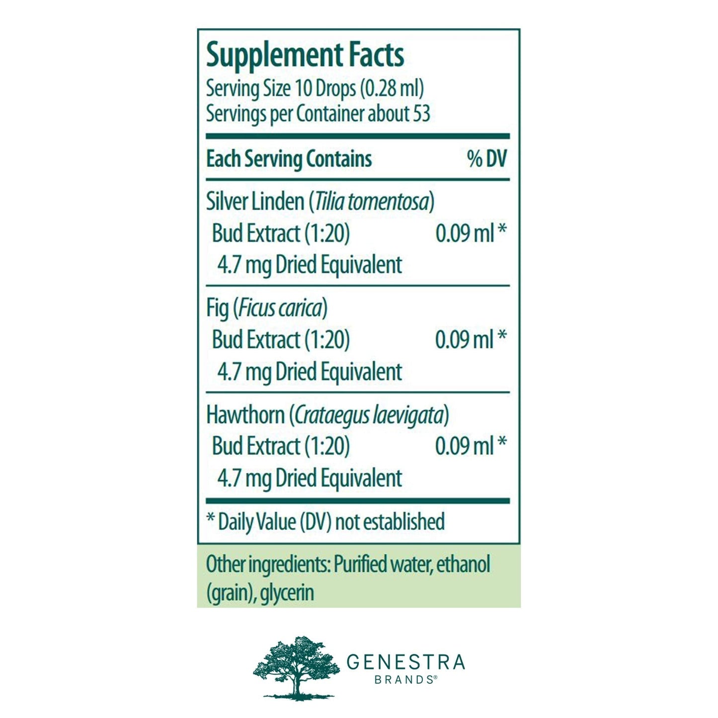 Genestra Brands Calm-gen | Silver Linden, Fig, and Hawthorn Herbal Supplement | 0.5 fl. oz. - dailyvitalstore