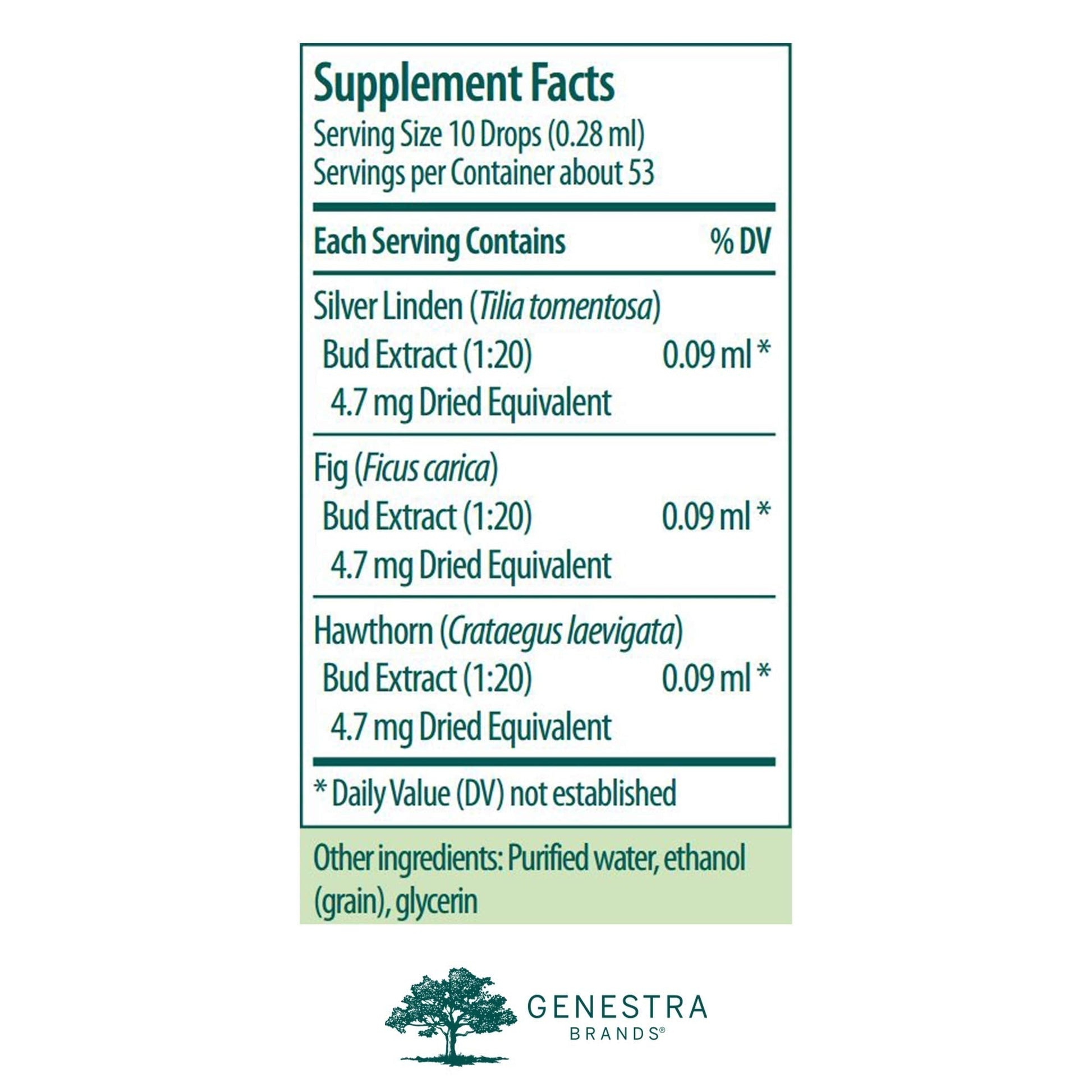 Genestra Brands Calm-gen | Silver Linden, Fig, and Hawthorn Herbal Supplement | 0.5 fl. oz. - dailyvitalstore