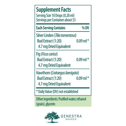 Genestra Brands Calm-gen | Silver Linden, Fig, and Hawthorn Herbal Supplement | 0.5 fl. oz. - dailyvitalstore