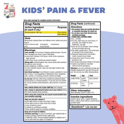 Genexa Kids & Adults Clean Acetaminophen Combo | Family Pain & Fever Bundle | Dye Free, 0% Artificial Additives | Vegan & Non-GMO | Medicine Made Clean | Ages 2-11, 12+ (2 Pack) - dailyvitalstore