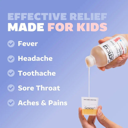 Genexa Kids & Adults Clean Acetaminophen Combo | Family Pain & Fever Bundle | Dye Free, 0% Artificial Additives | Vegan & Non-GMO | Medicine Made Clean | Ages 2-11, 12+ (2 Pack) - dailyvitalstore