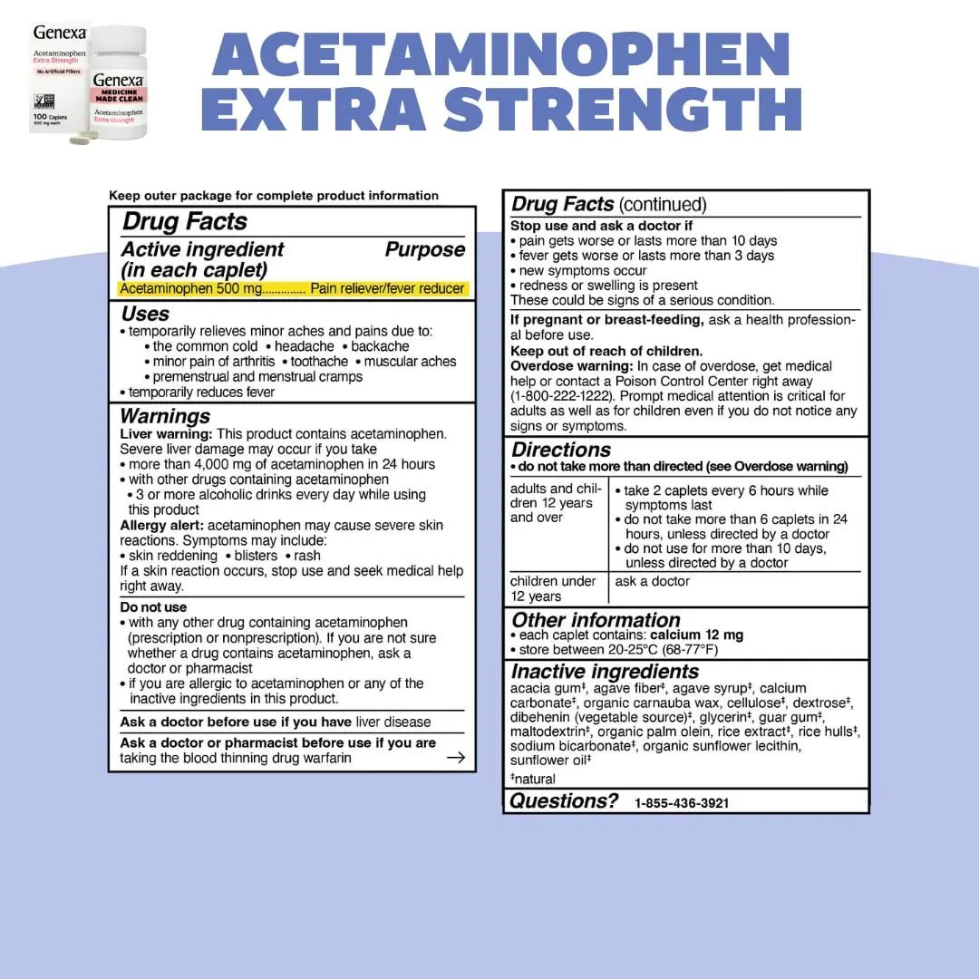 Genexa Kids & Adults Clean Acetaminophen Combo | Family Pain & Fever Bundle | Dye Free, 0% Artificial Additives | Vegan & Non-GMO | Medicine Made Clean | Ages 2-11, 12+ (2 Pack) - dailyvitalstore