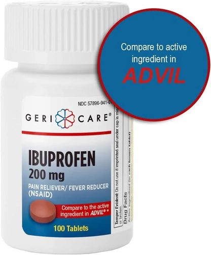 Geri Care IBUPROFEN Pain Relief Tablets (100 Count) - dailyvitalstore
